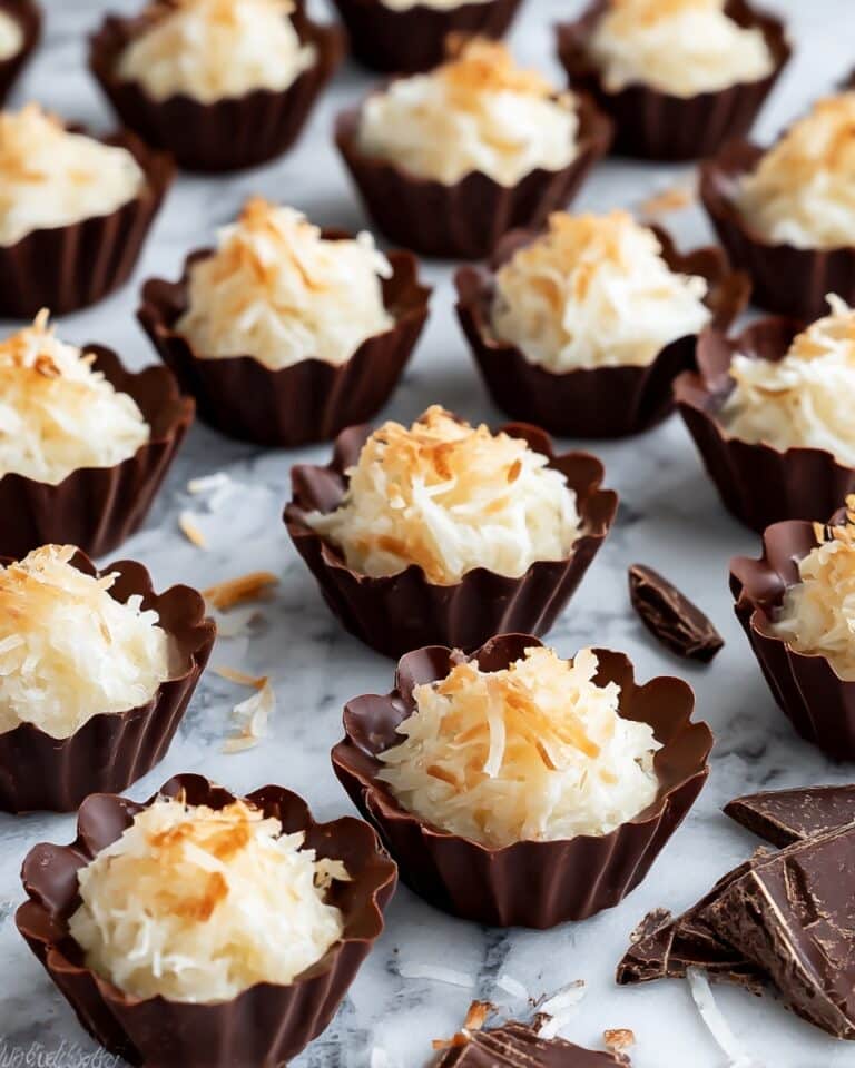 Coconut Macaroons Dipped in Chocolate Recipe