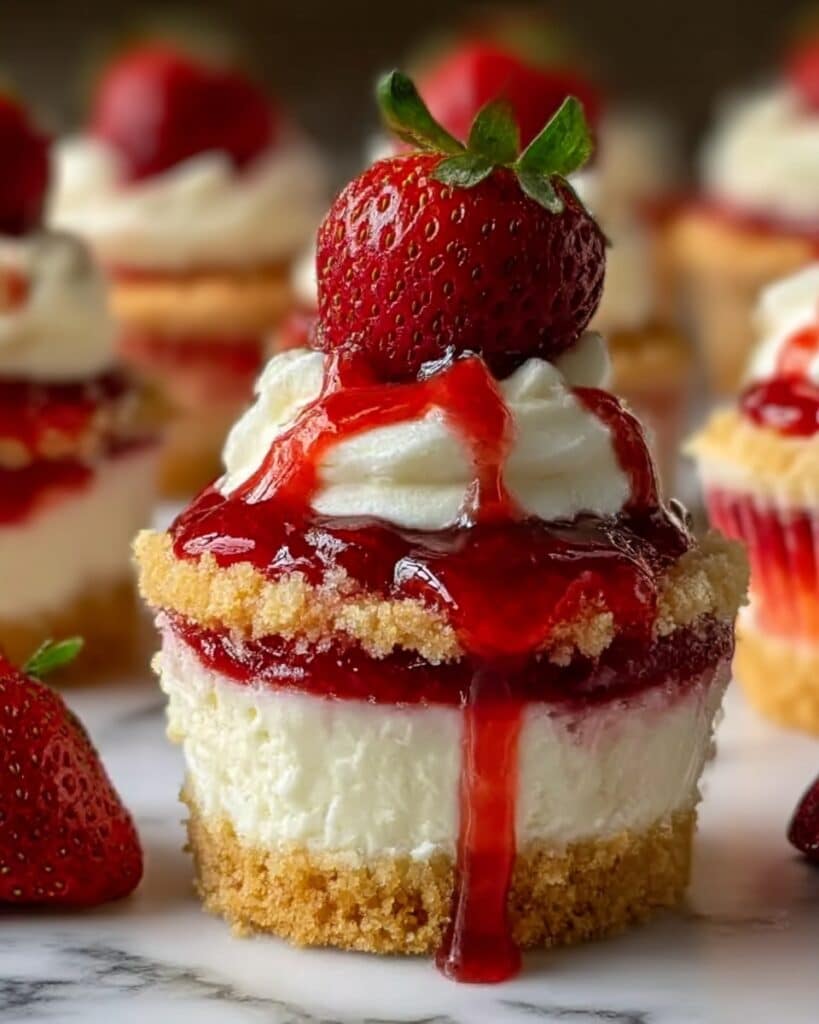 Mini Strawberry Cheesecake Cupcakes Recipe