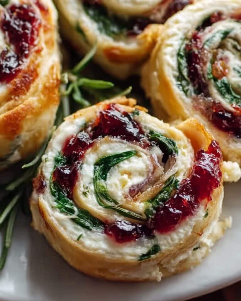 Cranberry Feta Pinwheels with Cream Cheese Recipe