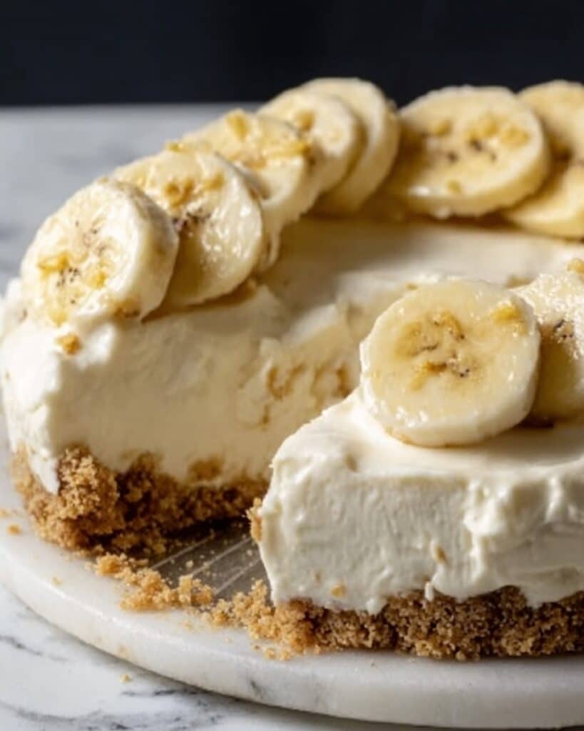 Banana Cheesecake with Banana Cream Pie Topping Recipe