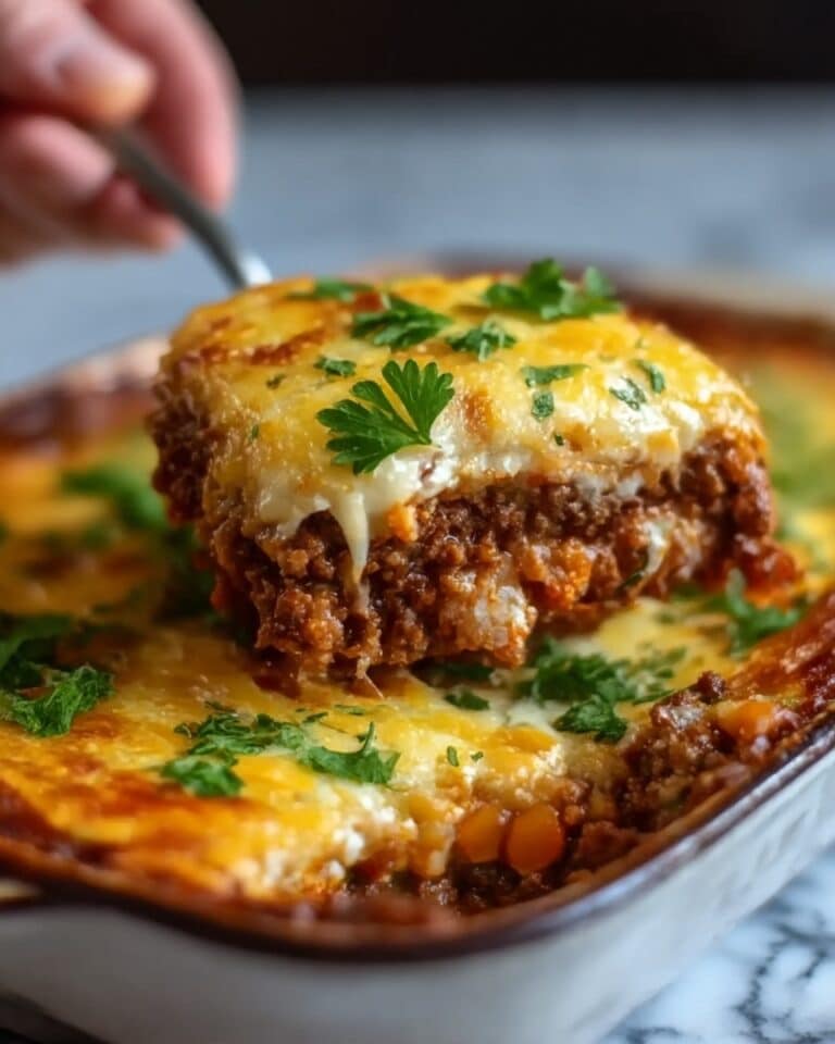 Cheesy Loaded Meatloaf Casserole Recipe