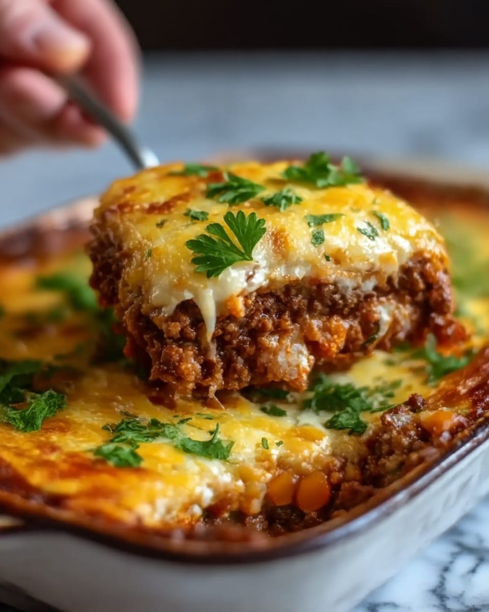 Cheesy Loaded Meatloaf Casserole Recipe - Recipe Image