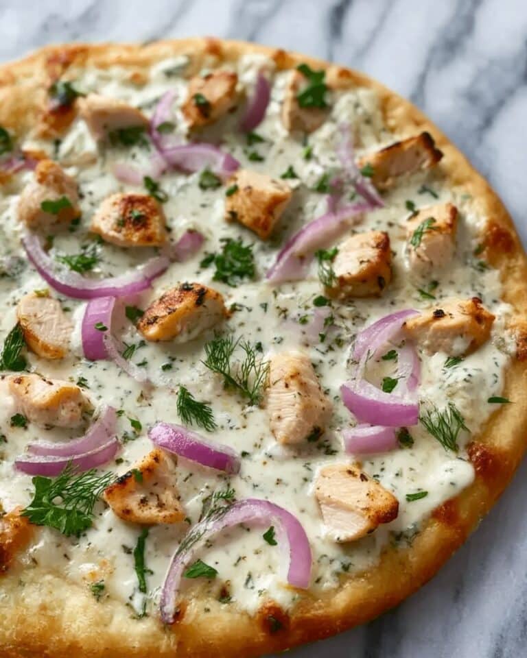 Tzatziki Chicken Naan Pizza Recipe