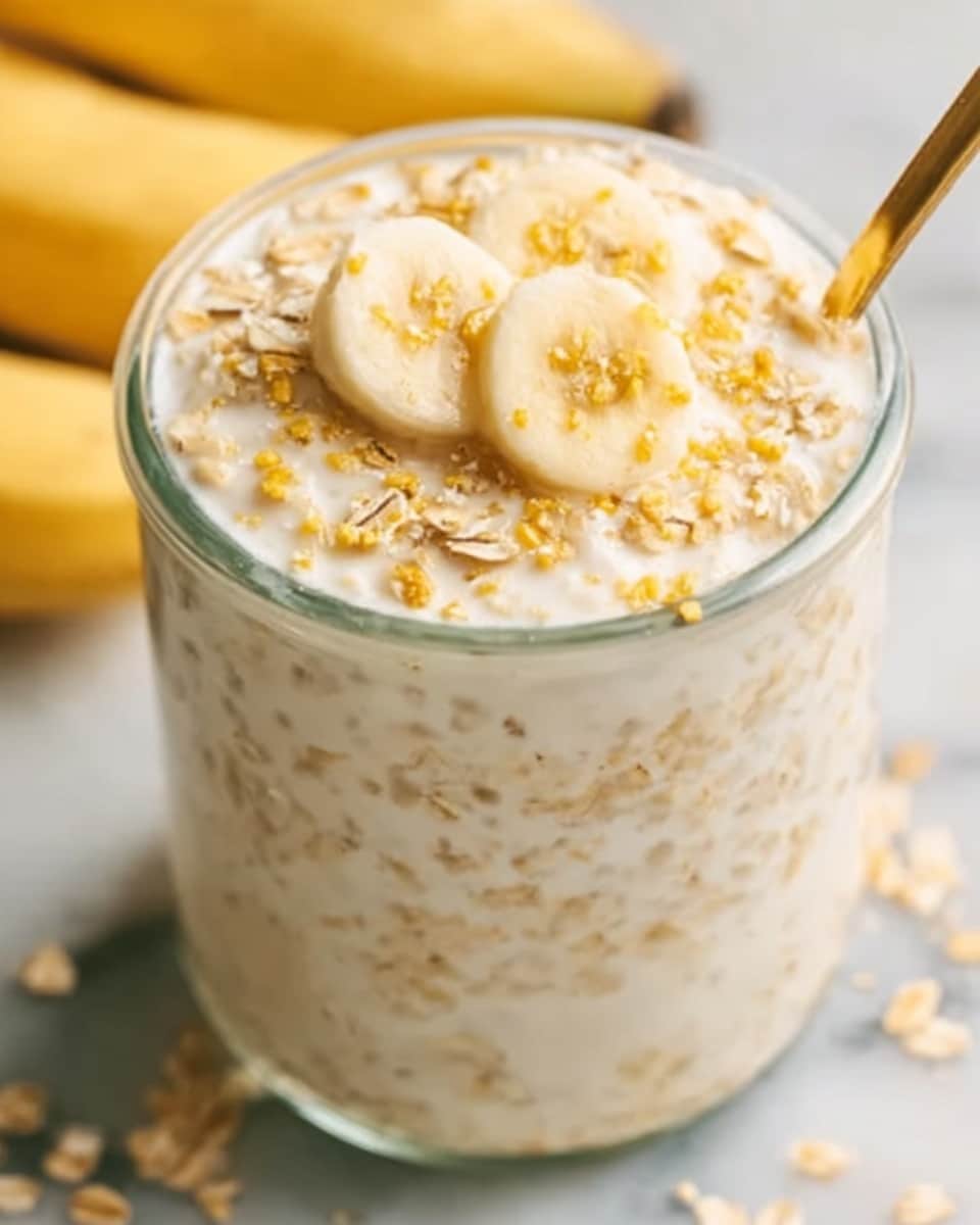 Banana Bread Overnight Oats Recipe - Recipe Image