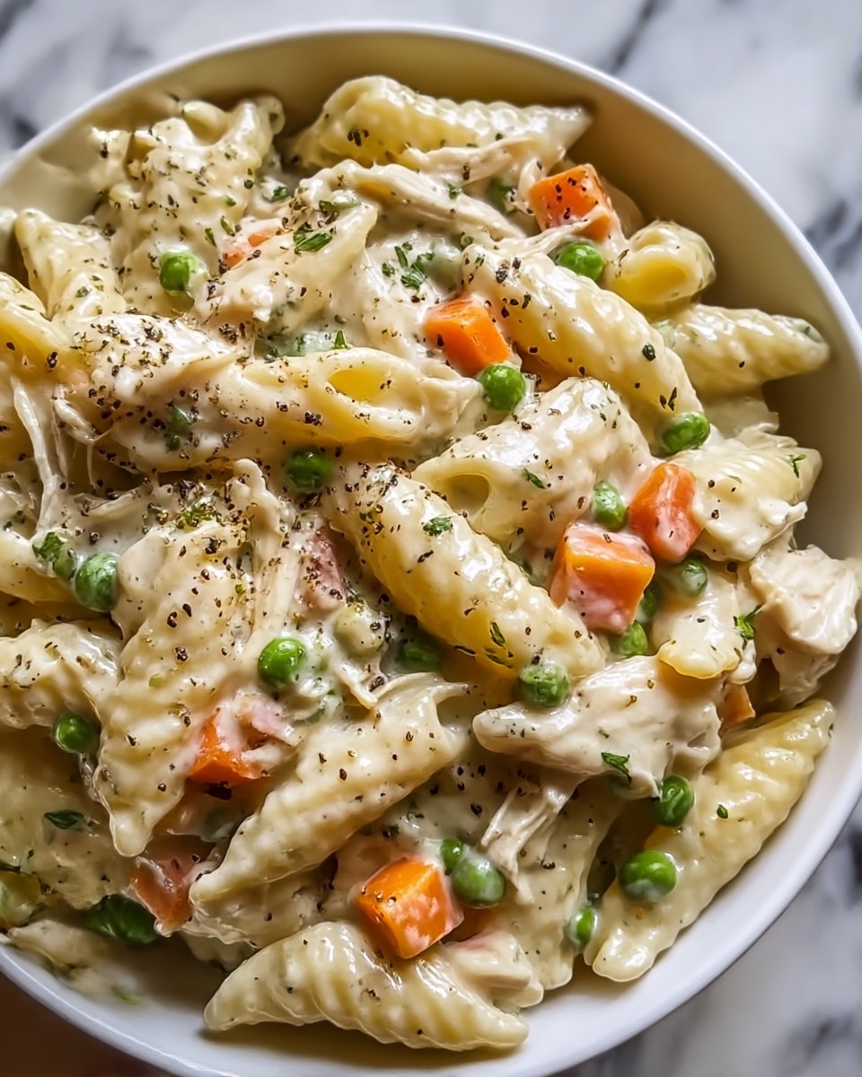 Chicken Pot Pie Pasta Recipe - Recipe Image