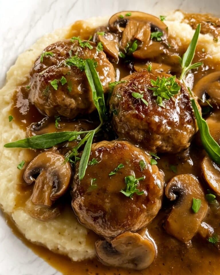 The Ultimate Salisbury Steak Meatballs with Mushroom Gravy Recipe