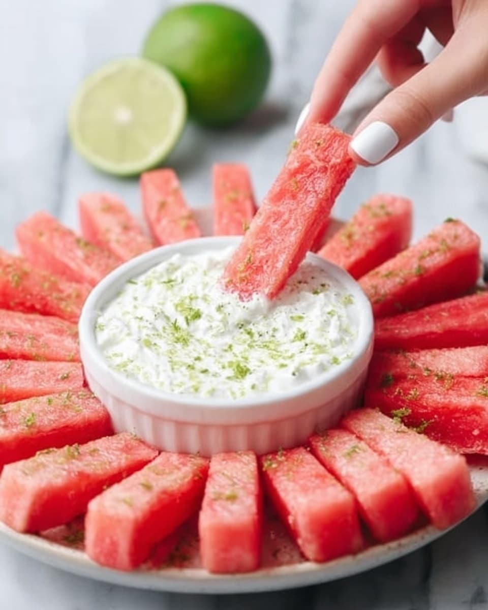 Watermelon Fries with Coconut Lime Dip Recipe - Recipe Image