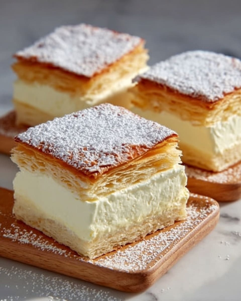Vanilla Custard Cream Squares Recipe - Recipe Image
