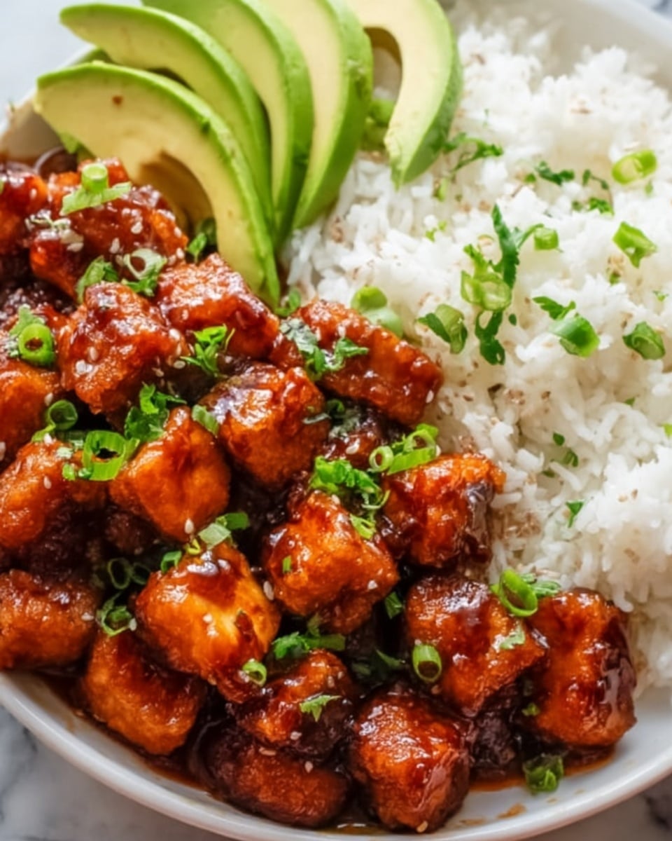 Hot Honey Chicken Bowls with Roasted Zucchini, Summer Squash, and Avocado Recipe - Recipe Image