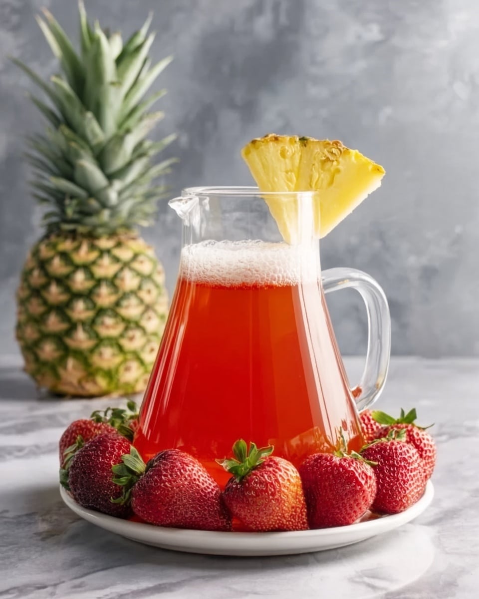 Pineapple Strawberry Agua Fresca Recipe - Recipe Image