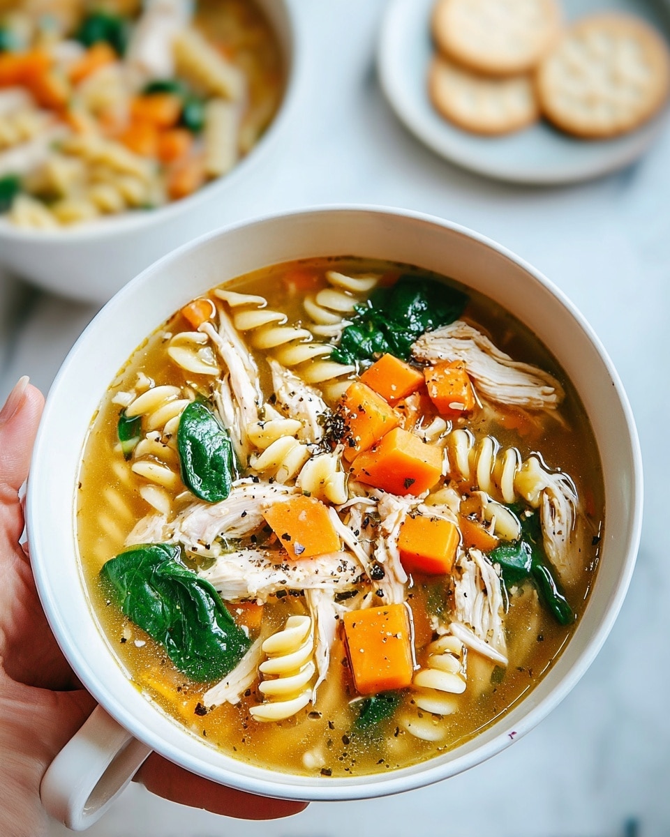 Sweet Potato Chicken Noodle Soup Recipe - Recipe Image