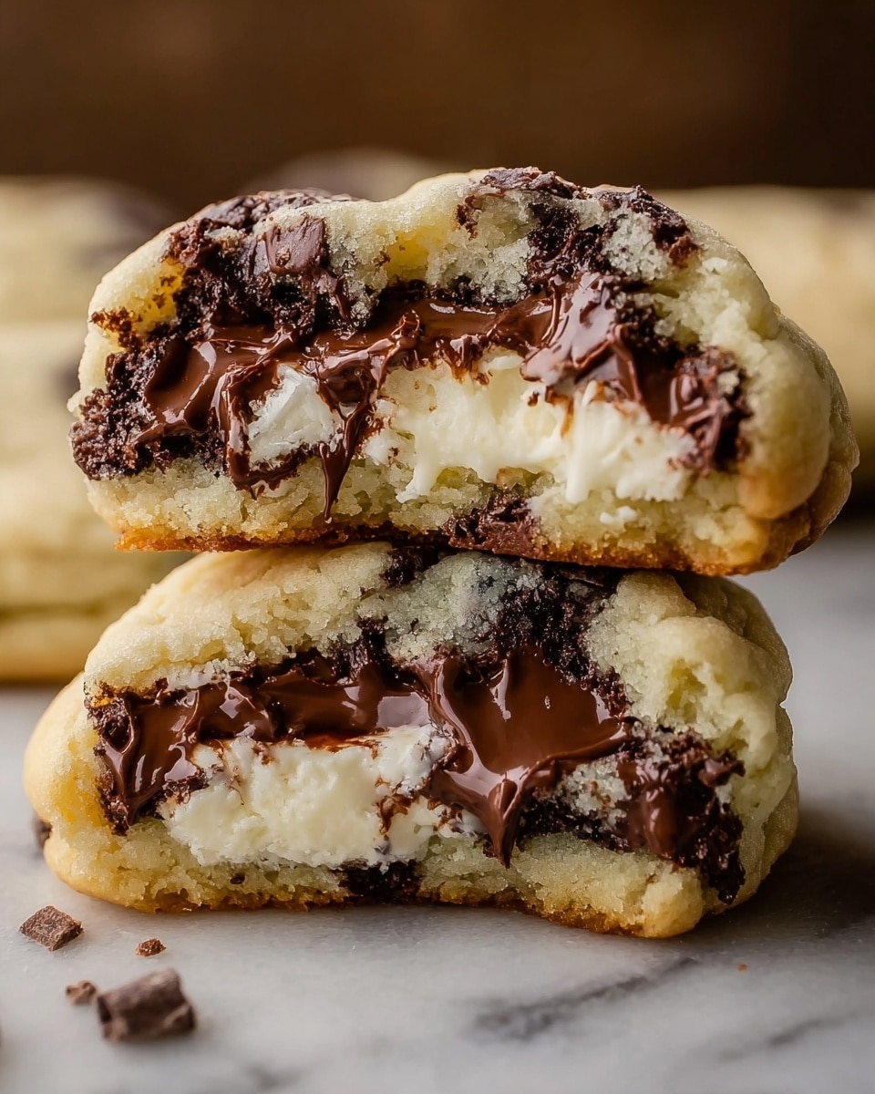 Cheesecake-Filled Chocolate Chip Cookies Recipe - Recipe Image