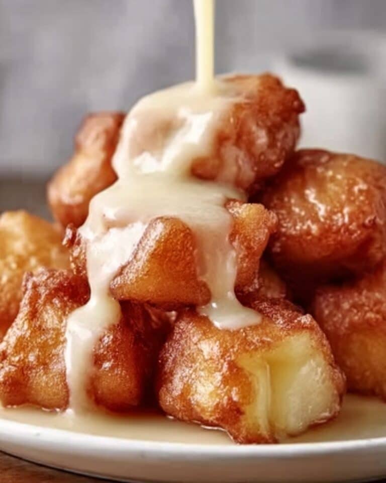 Soft Cinnamon Apple Fritters with Vanilla Glaze Recipe