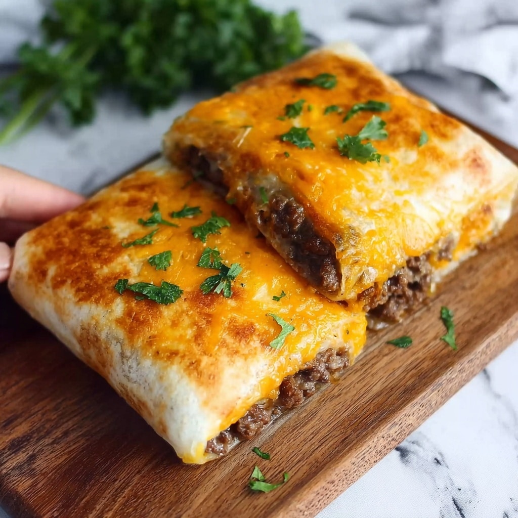 Garlic Butter Beef Cheeseburger Rollups Recipe - Recipe Image