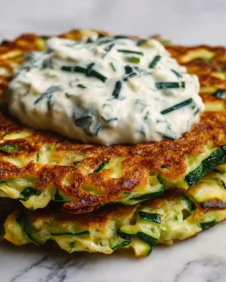 Zucchini, Feta, and Spinach Fritters with Garlic Tzatziki Recipe
