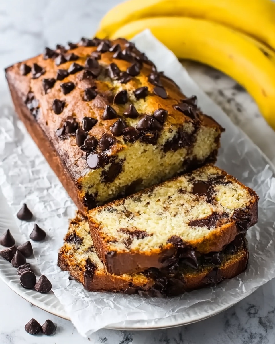 Super Moist Chocolate Chip Banana Bread Recipe - Recipe Image