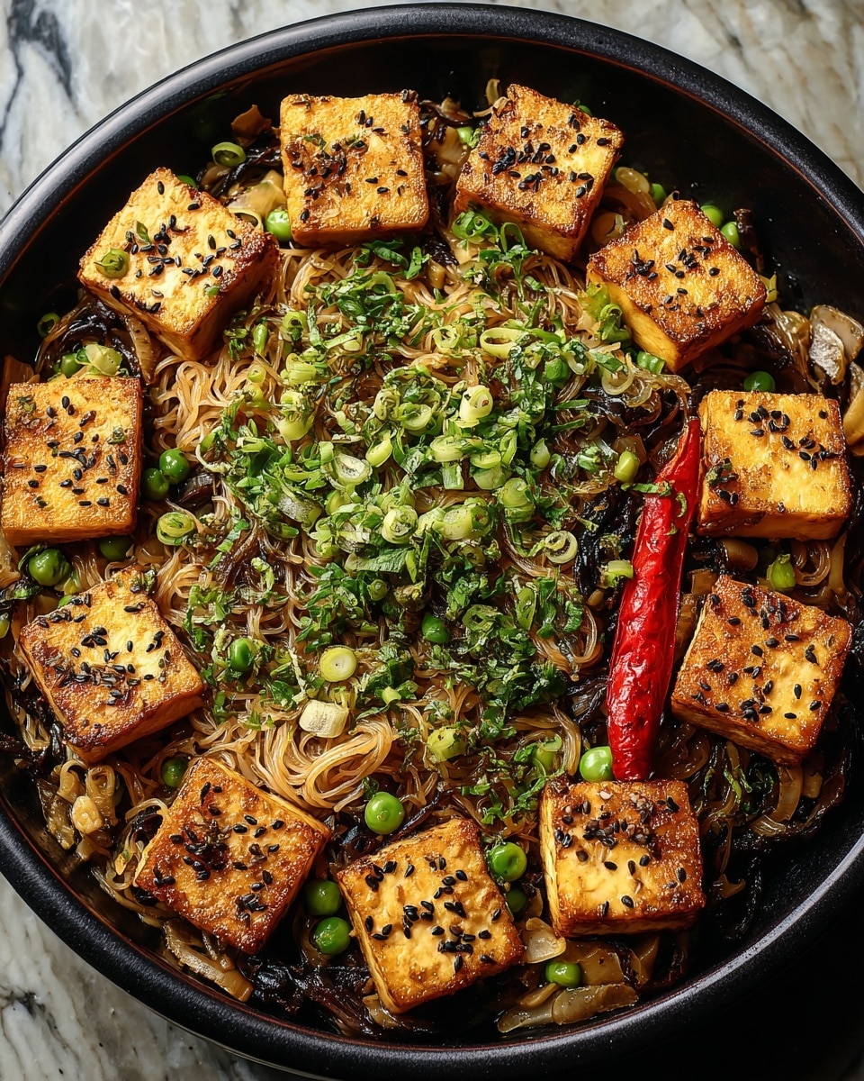 One Pan Asian Tofu Noodles Recipe - Recipe Image