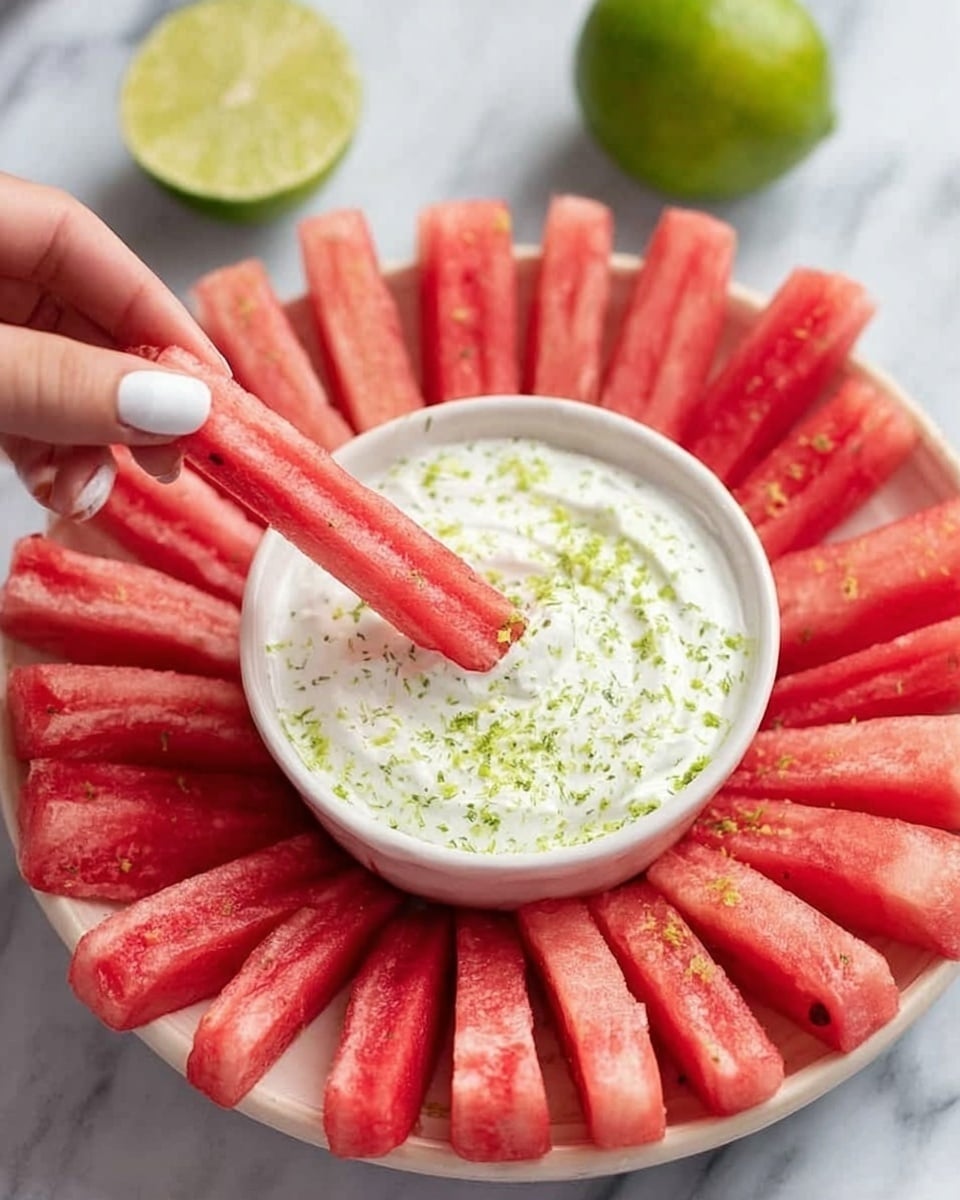Watermelon Fries with Coconut Lime Dip Recipe - Recipe Image