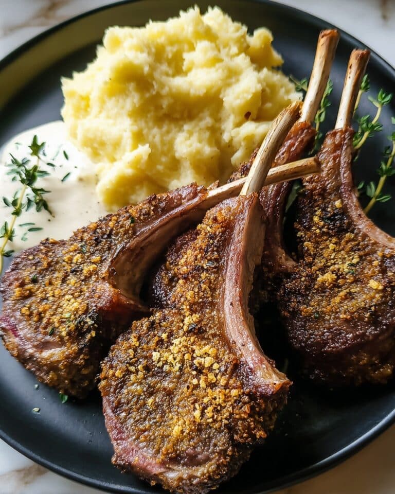 Italian Parmesan Crusted Lamb Chops Recipe