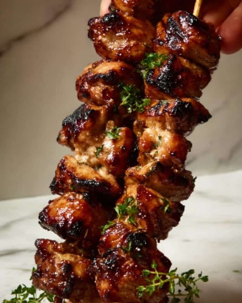 Grilled Thai Chicken Skewers with Peanut Sauce Recipe