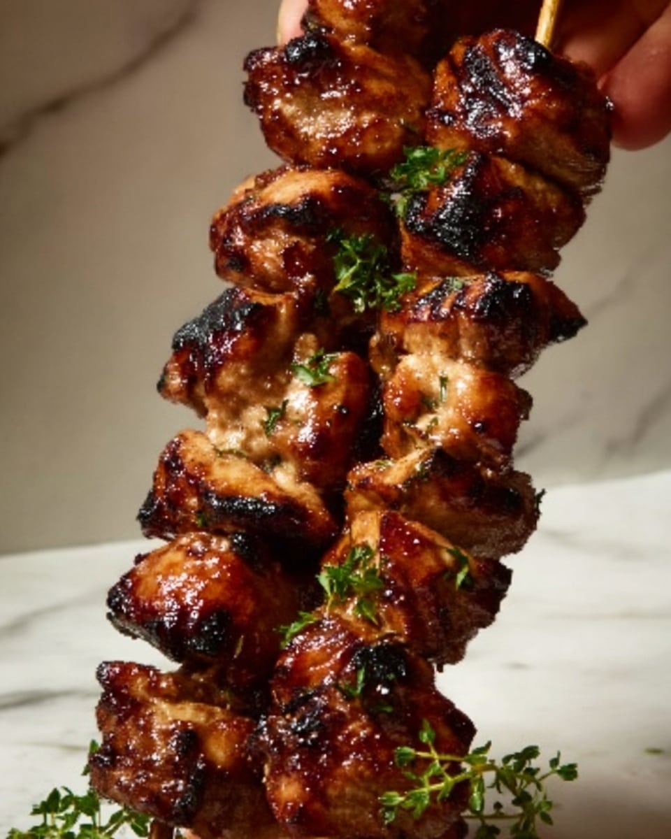 Grilled Thai Chicken Skewers with Peanut Sauce Recipe - Recipe Image