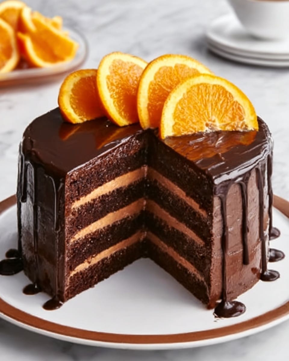 Dark Chocolate Blood Orange Cake Recipe - Recipe Image