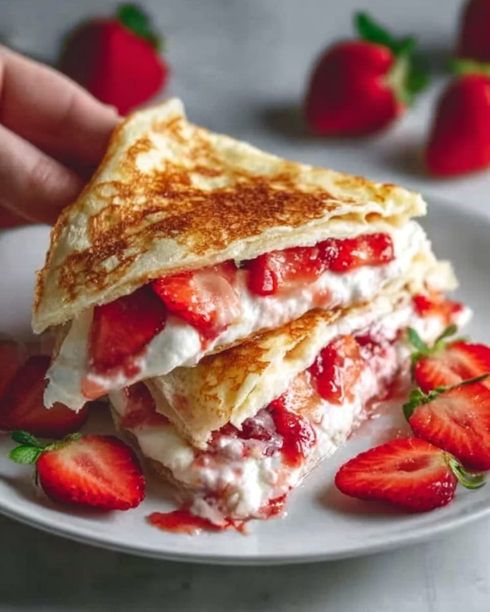 Decadent Strawberry Cheesecake Quesadillas Recipe - Recipe Image