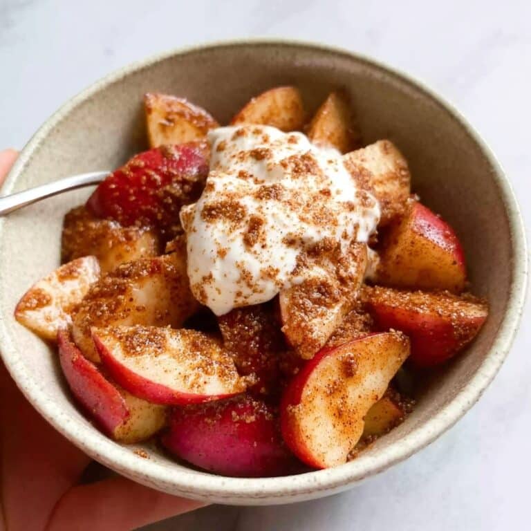 Air Fryer Cinnamon Maple Apple Slices Recipe