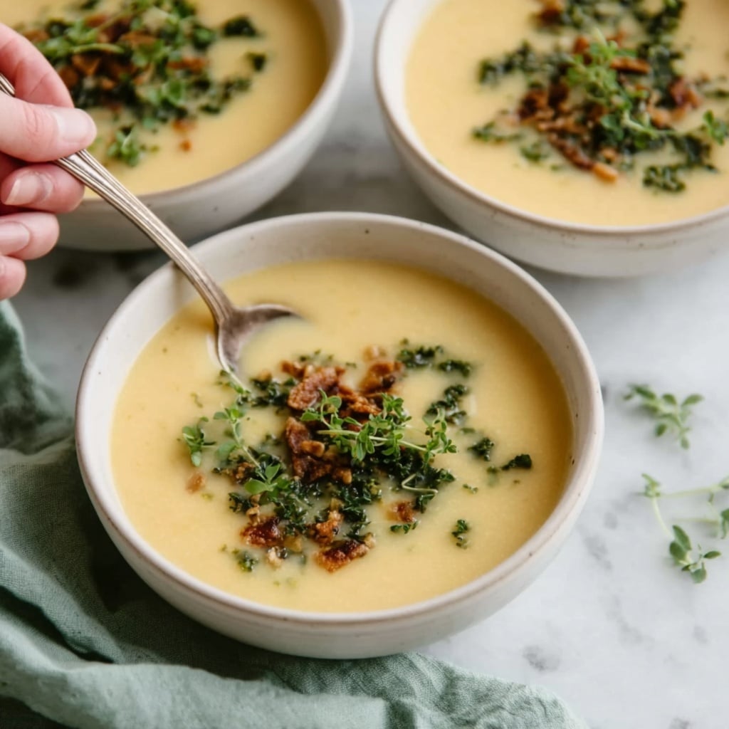 Creamy Homemade Potato Soup Recipe - Recipe Image