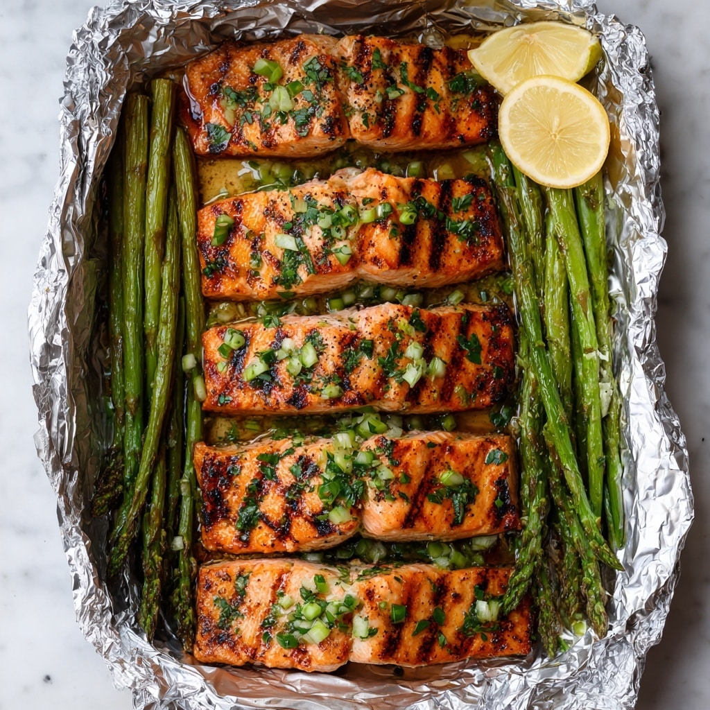 Baked Salmon in Foil with Asparagus Recipe - Recipe Image