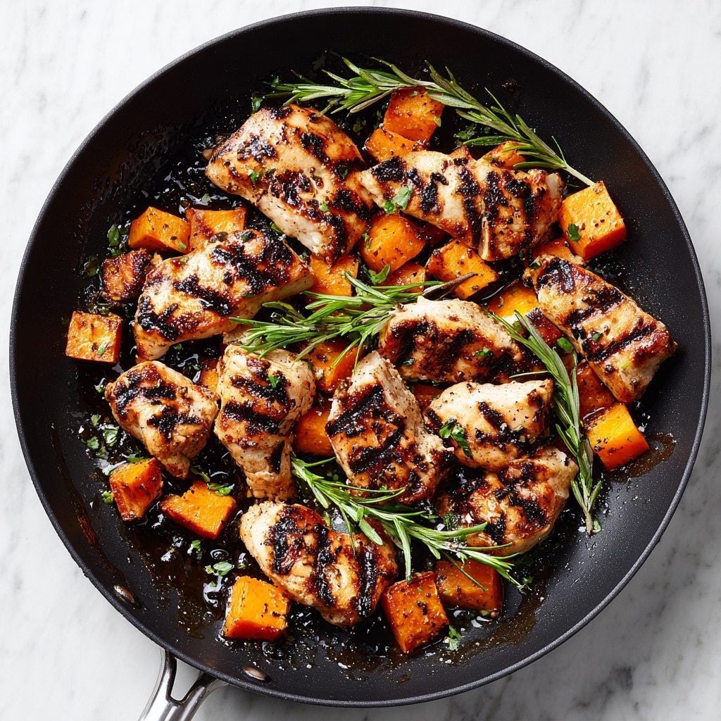 One-Pan Chicken and Sweet Potato Skillet Recipe - Recipe Image