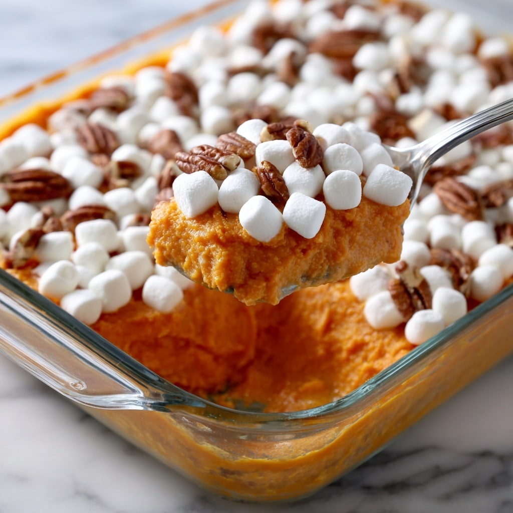 Sweet Potato Casserole with Marshmallows and Pecans Recipe