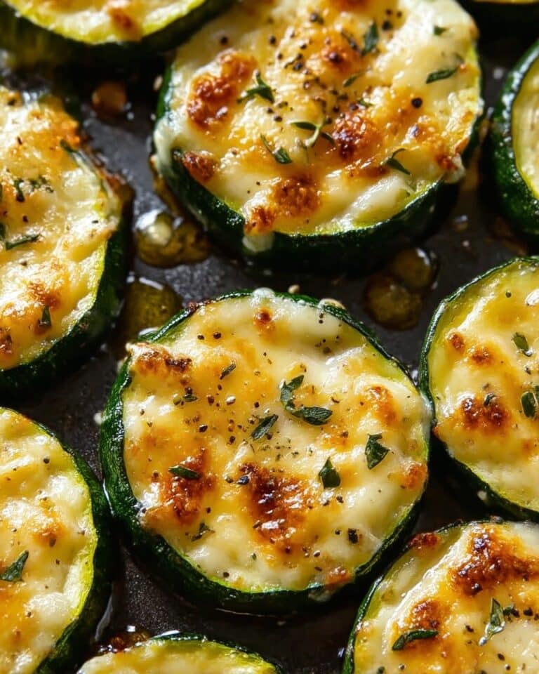 Cheesy Garlic Zucchini Steaks Recipe