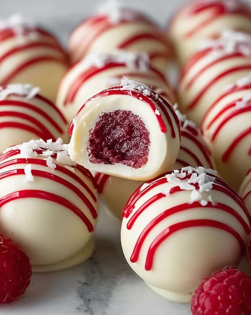 White Chocolate Raspberry Cheesecake Balls Recipe