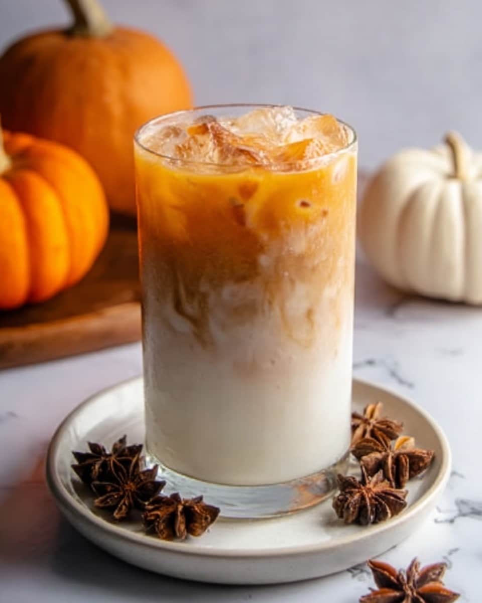 Iced Pumpkin Cream Chai Tea Latte (Starbucks Copycat) Recipe - Recipe Image