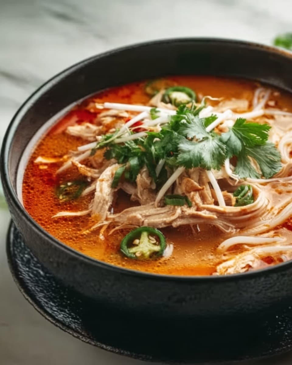 Spicy Chicken Soup with Jalapeños, Cumin, and Lime Recipe - Recipe Image