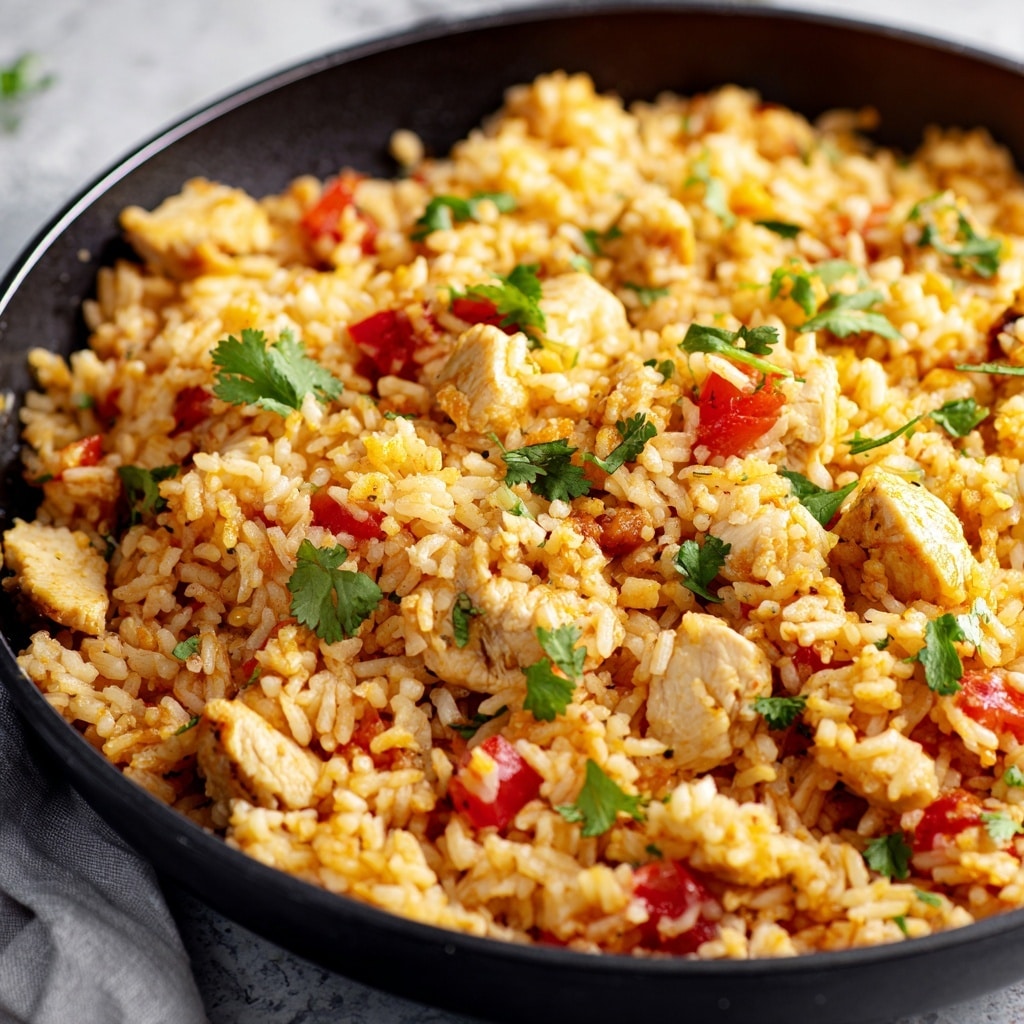 One Pot Queso Chicken and Rice Recipe