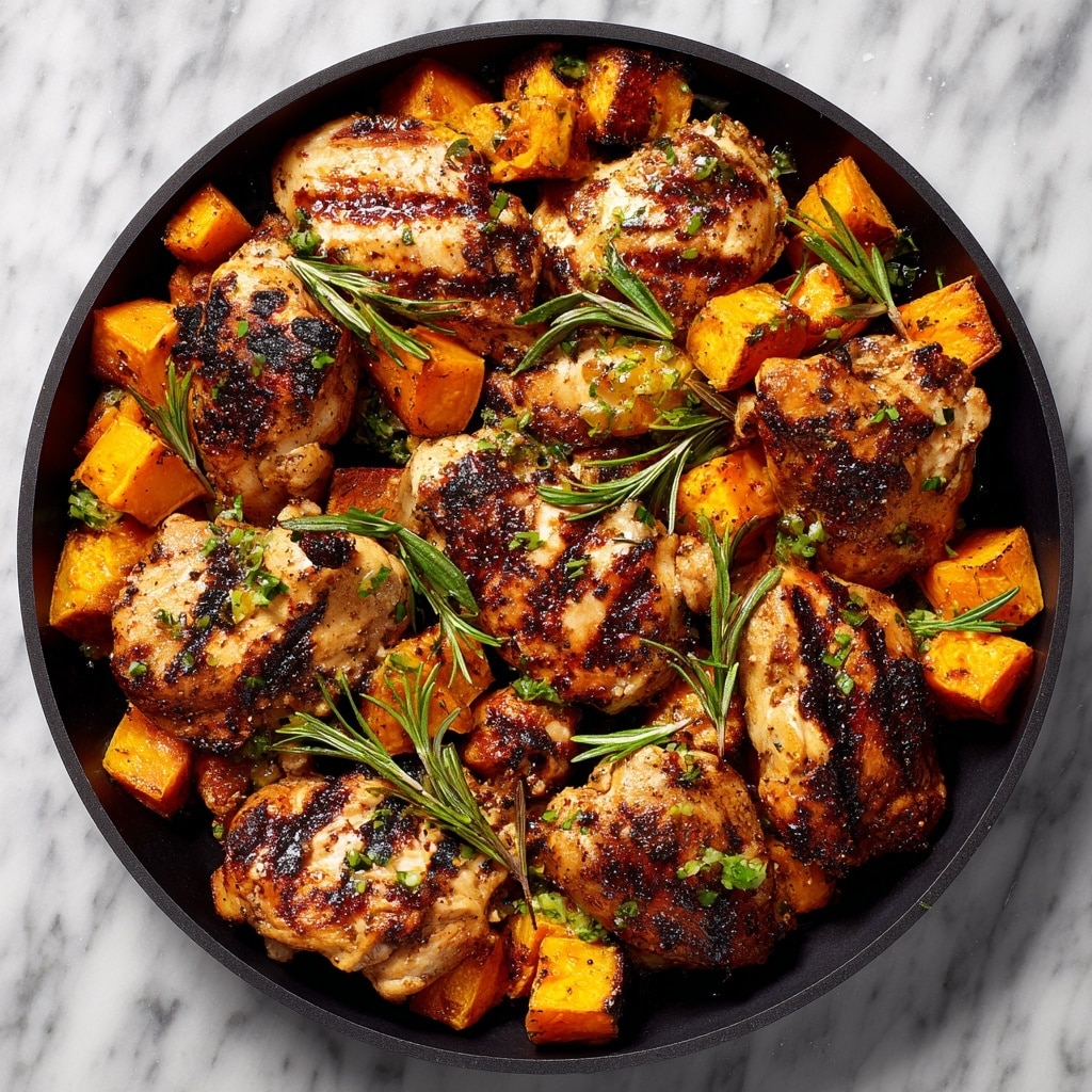 One-Pan Chicken and Sweet Potato Skillet Recipe - Recipe Image