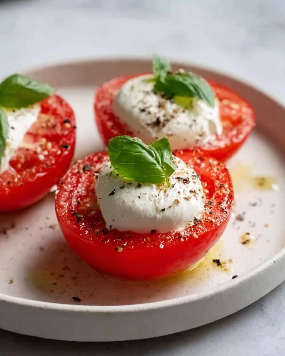 Tomato Burrata Bites Recipe - Recipe Image