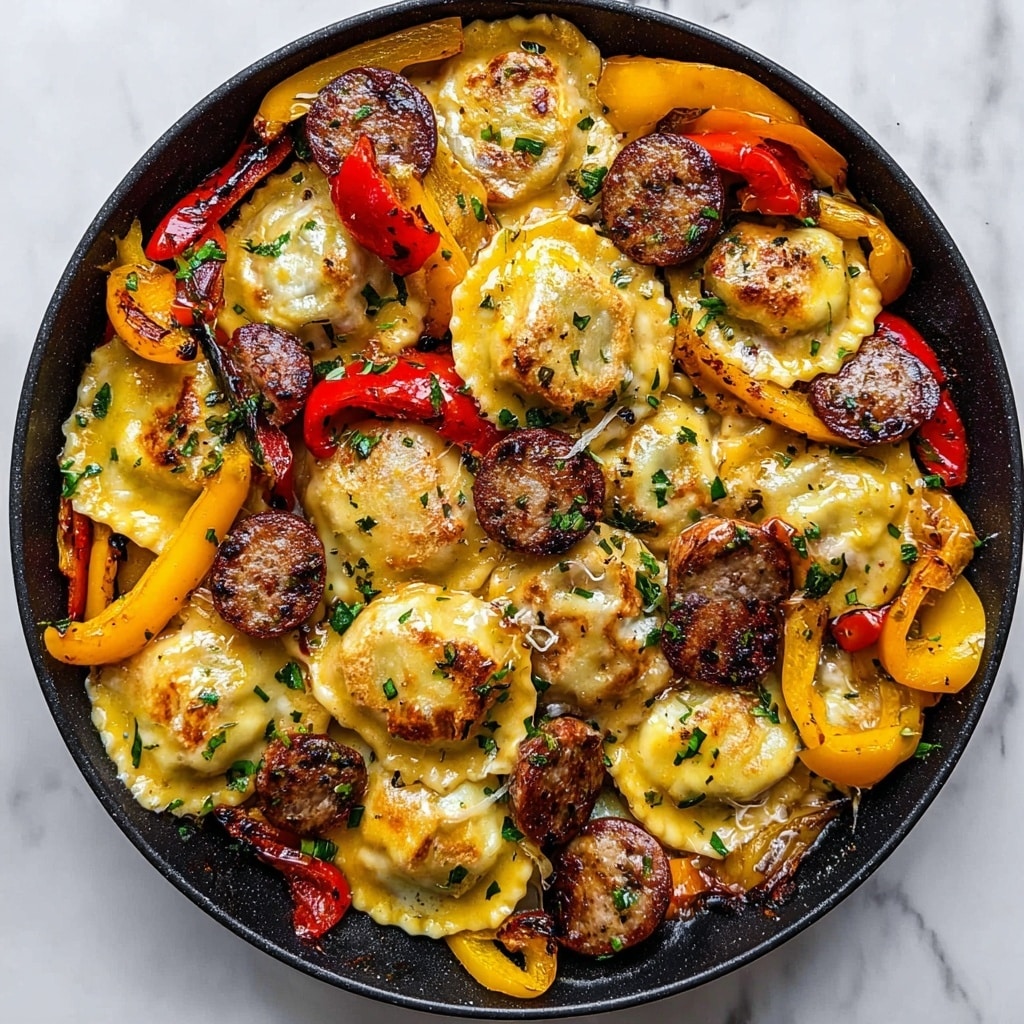 Sheet Pan Sausage and Pierogies Recipe - Recipe Image