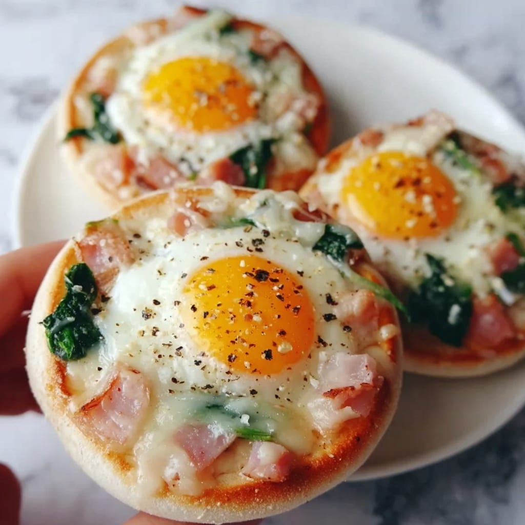 English Muffin Breakfast Pizzas Recipe - Recipe Image
