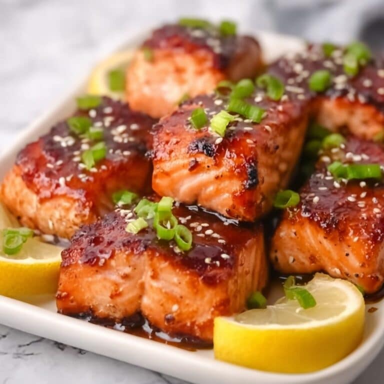 Honey Garlic Salmon Bites Recipe