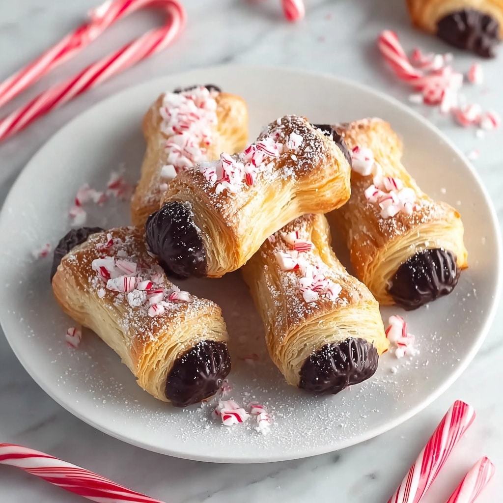 Delicious Peppermint Puff Pastry Sticks for Festive Snacking Recipe - Recipe Image