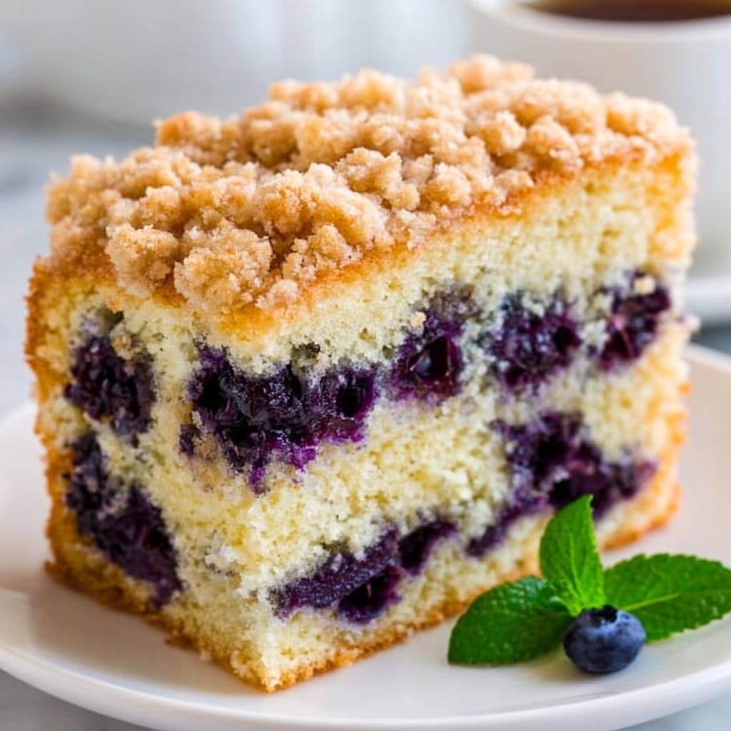 Blueberry Lemon Crisp Topping Breakfast Cake Recipe - Recipe Image