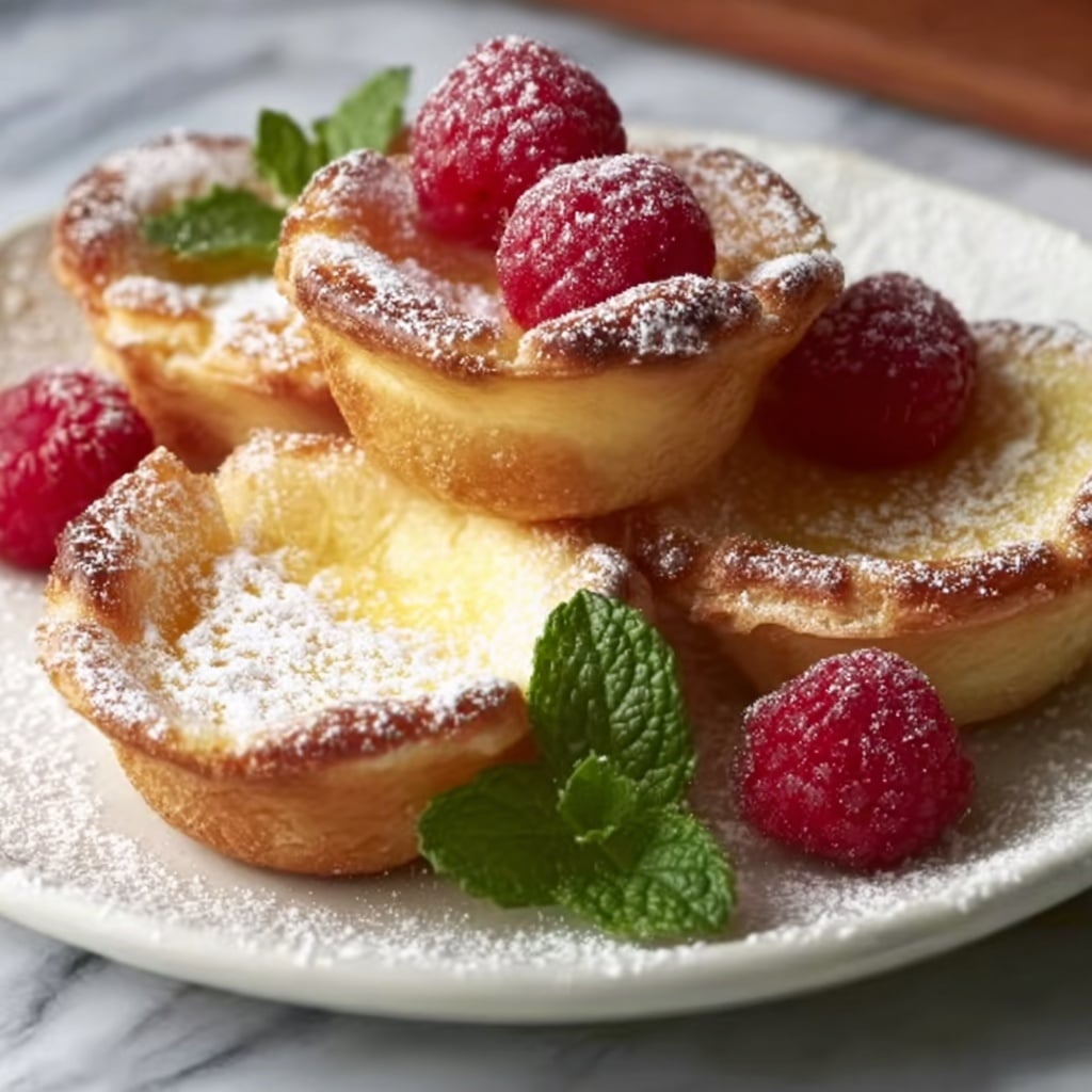 Mini German Pancakes with Powdered Sugar and Lemon Recipe - Recipe Image