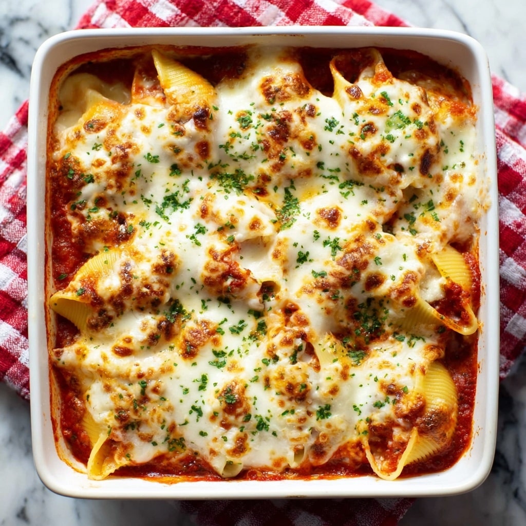 Cheesy Baked Stuffed Shells with Marinara Sauce Recipe - Recipe Image