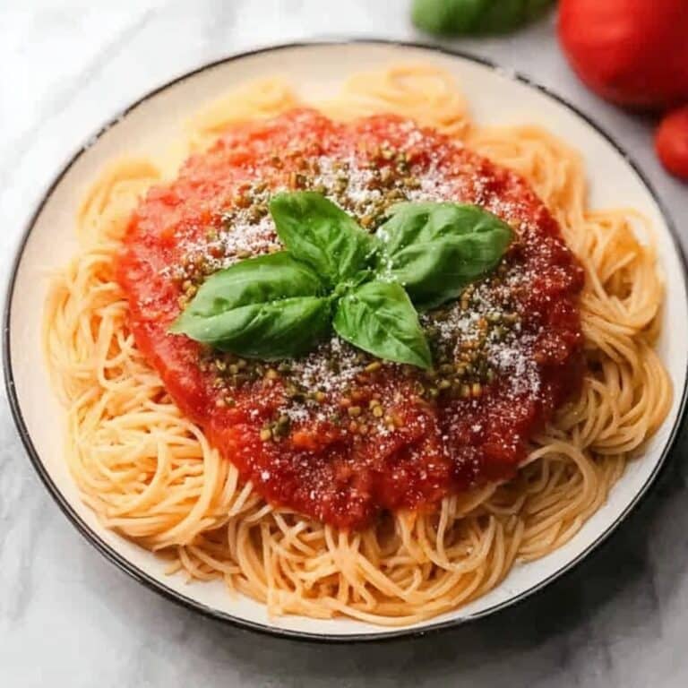 Homemade Spaghetti with Fresh Tomato Basil Sauce Recipe