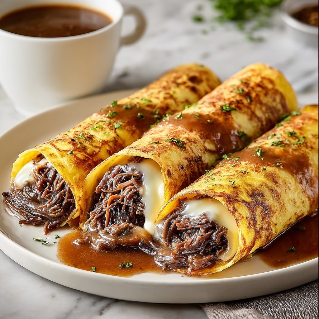 French Dip Tortilla Rollups: Easy Beefy Appetizer! Recipe - Recipe Image