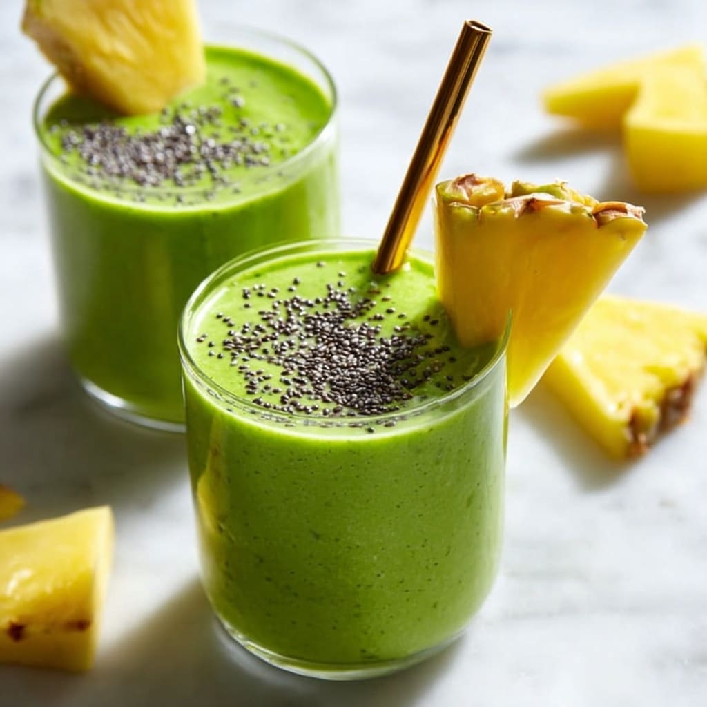 Tropical Green Detox Smoothie Recipe - Recipe Image