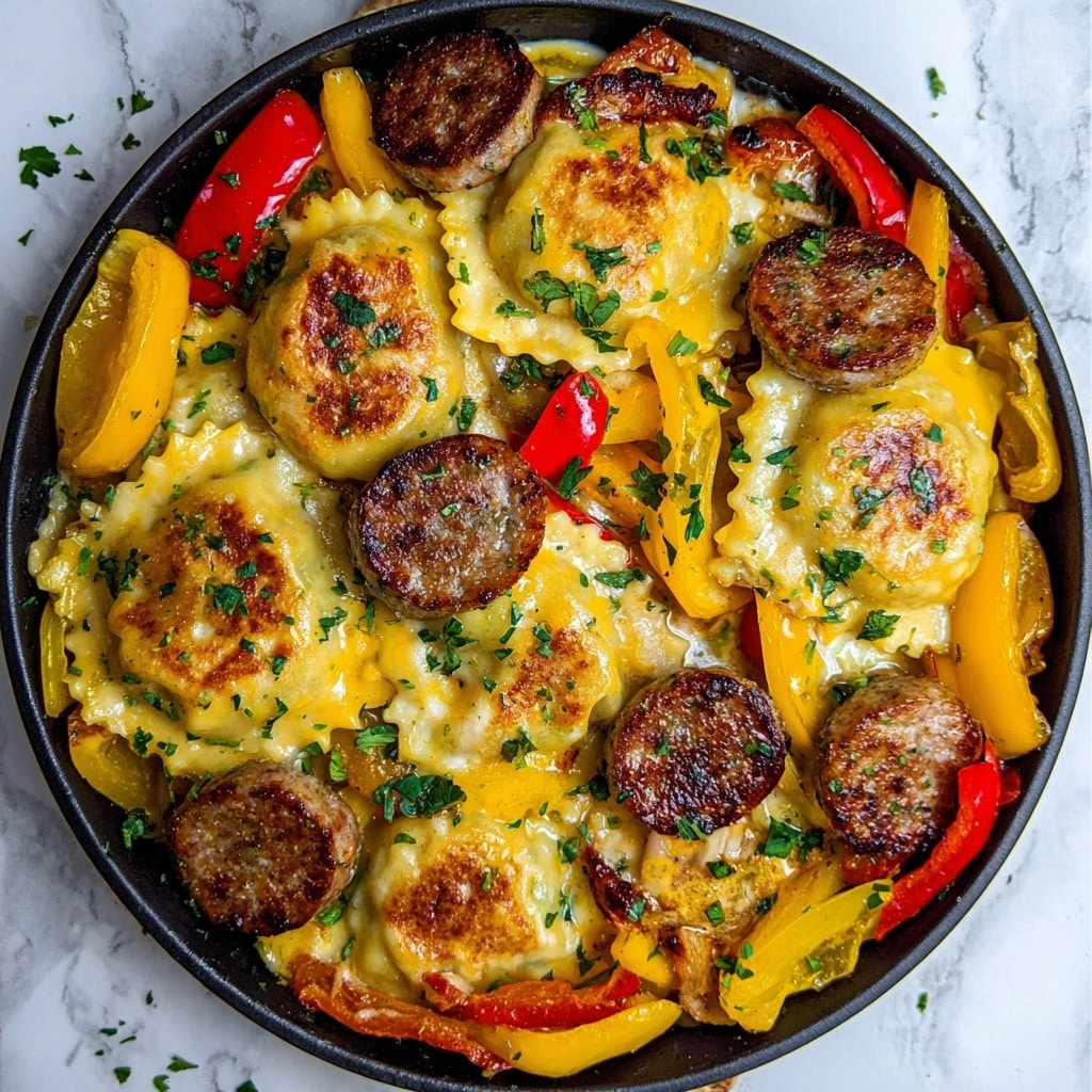 Sheet Pan Sausage and Pierogies Recipe - Recipe Image